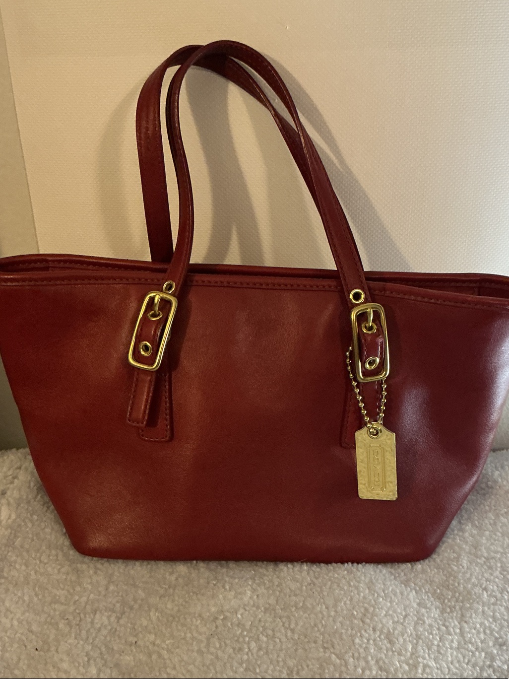 Coach Vintage Red Tote Rare